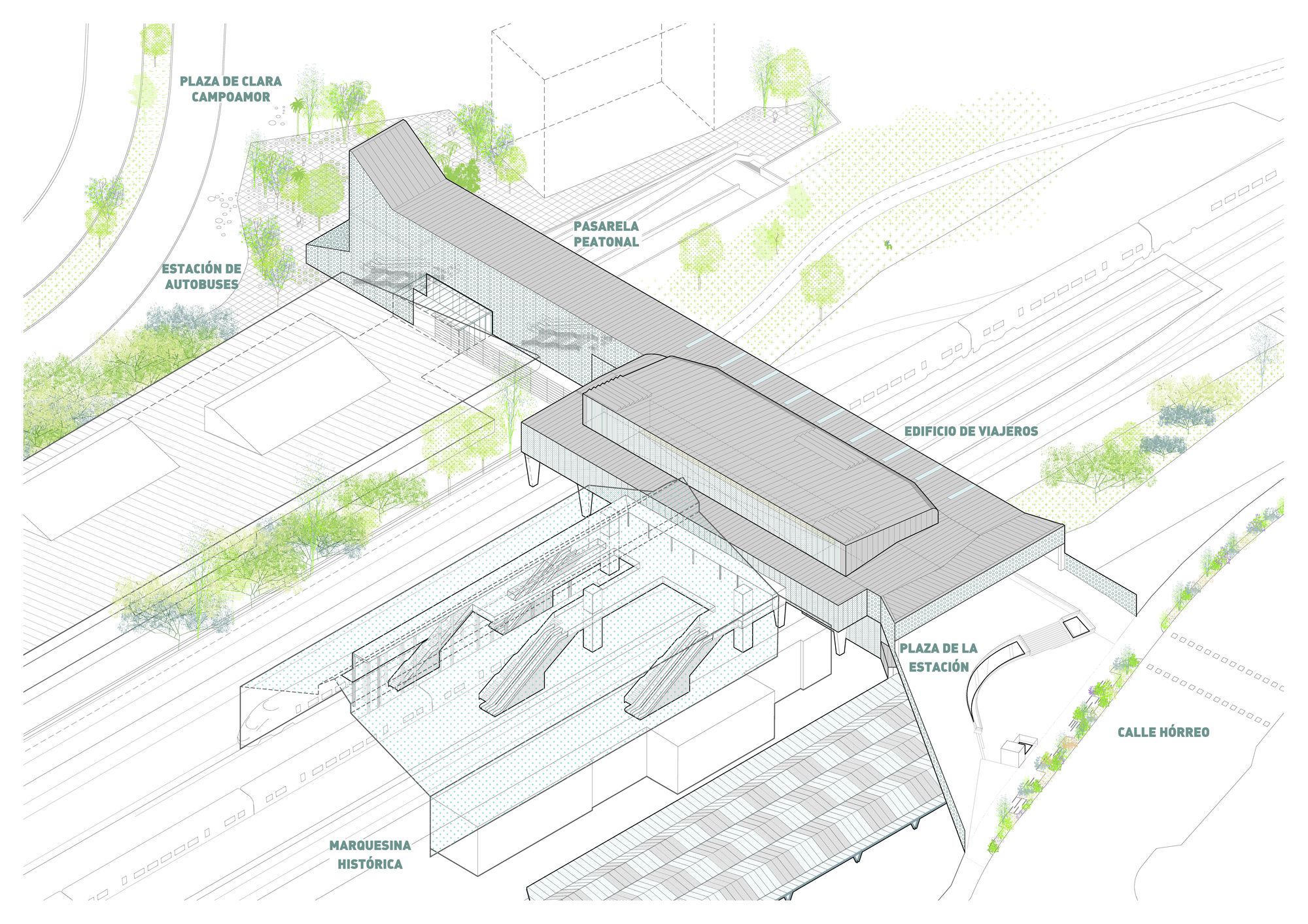 圣地亚哥德孔波斯特拉高速列车站(Estación de Santiago de Compostela)