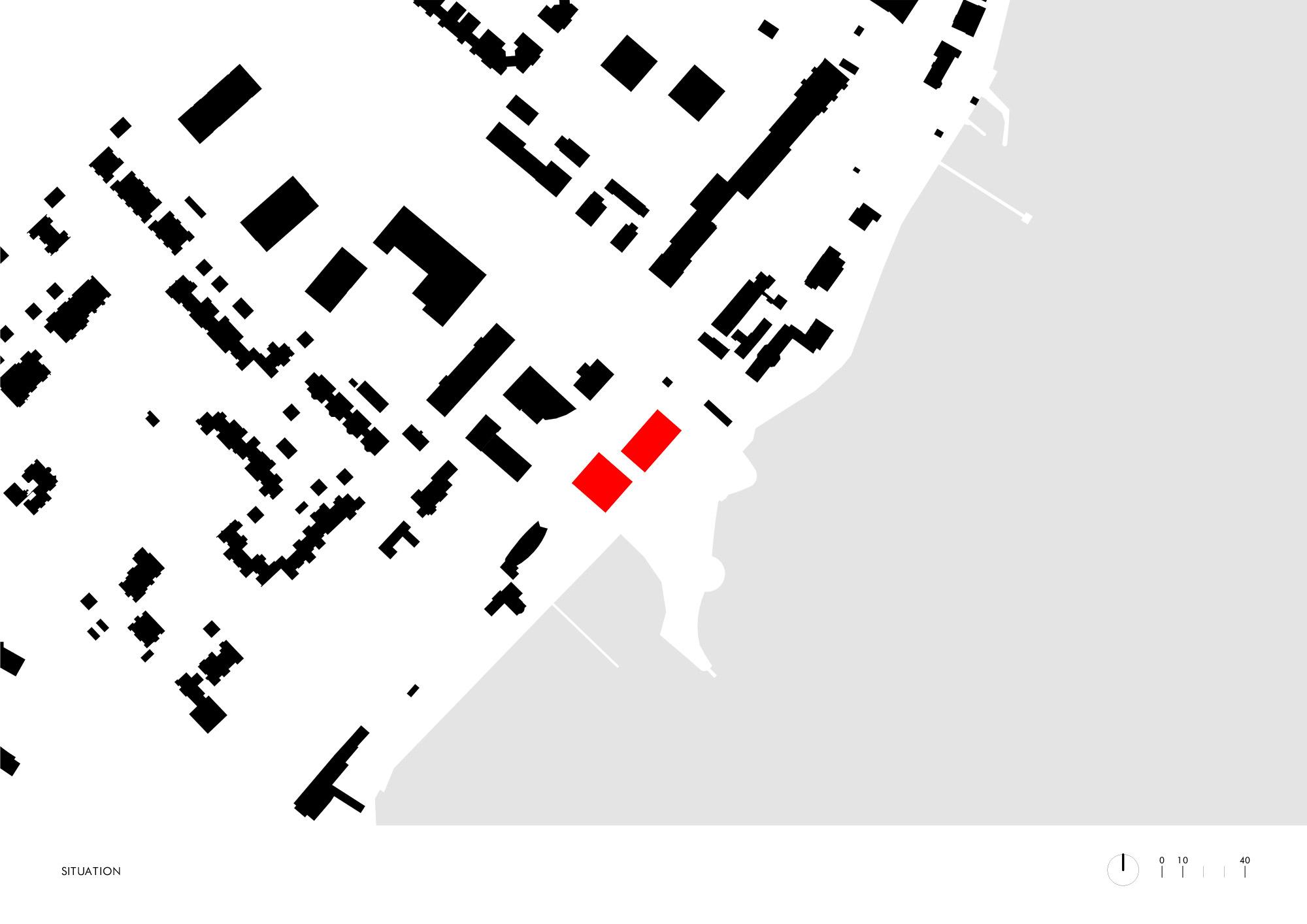 贝尔维尤吉塔纳港市政综合楼与酒店餐厅(Bâtiment communal et auberge-restaurant à Port Gitana, Bellevue)